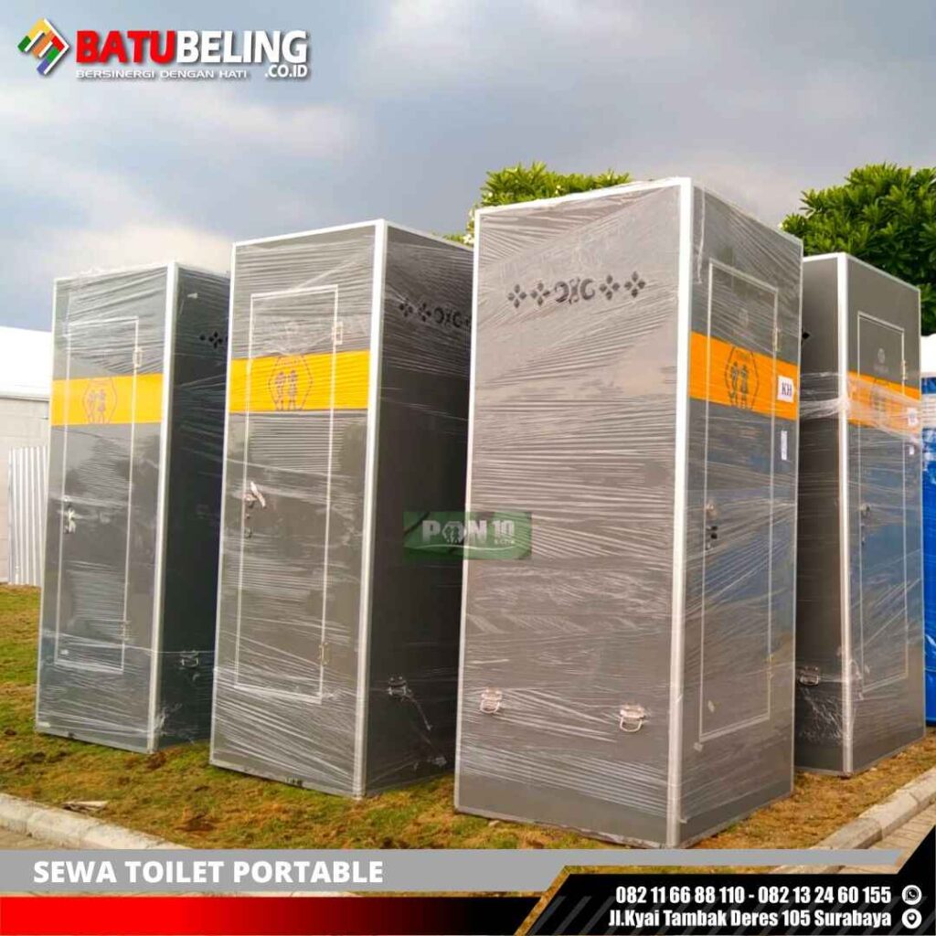 Sewa Toilet Portable Gubeng, harian, mingguan, bulanan 2 Toilet Portable abu