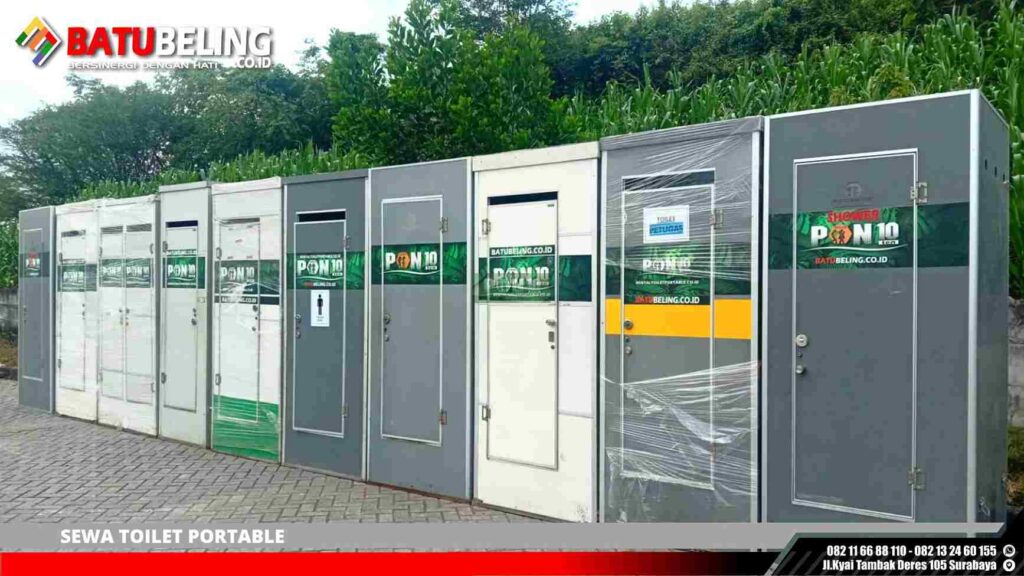 Sewa Toilet Portable Pangandaran, harian, mingguan, bulanan 2 Toilet Portable Abu